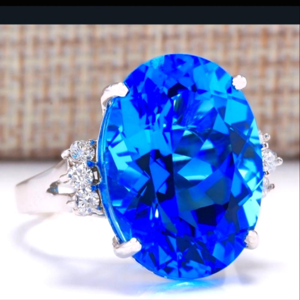 POSH PARTY SALE! 💎 NWT 925 Silver Brilliant Blue Tanzanite Stone 6 Ring